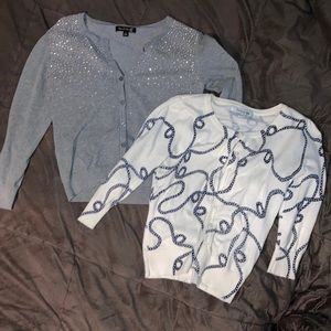 2 women’s lightweight cardigans size small